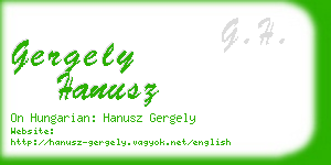 gergely hanusz business card